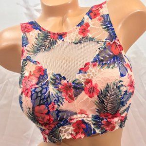 Victoria's Secret Pink mesh floral lace bra bralette bra S small